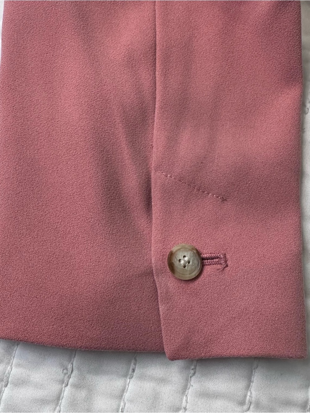 LOFT Pink Blush Open-Front Blazer Women’s 6 Bohemian 3/4 Sleeves Flap Pockets - Picture 12 of 14